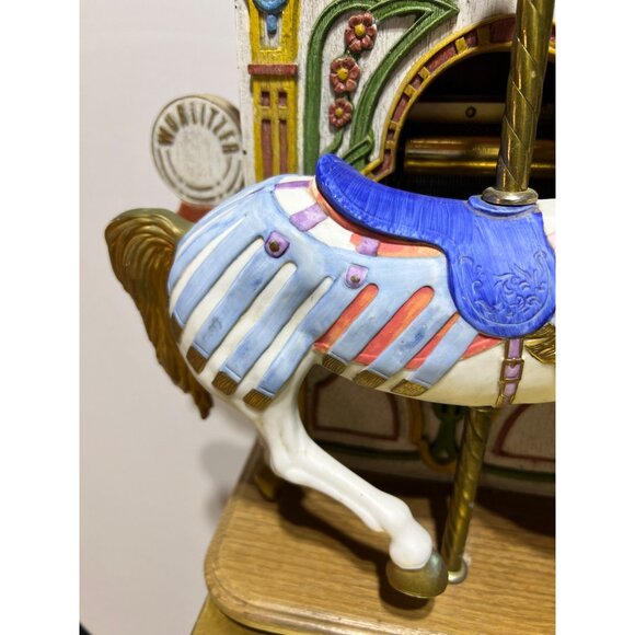Vtg Tobin Fraley Sankyo Wurlitzer Carousel Horse Music Box - Picture 4 of 13